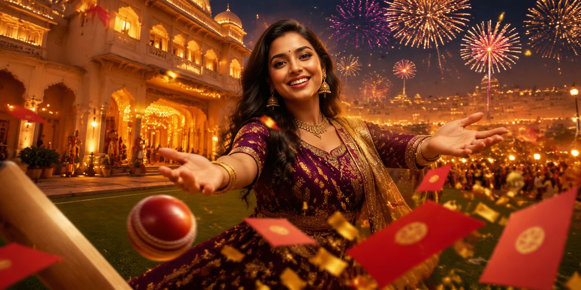 Vibrant Indian night market representing lively betting scene